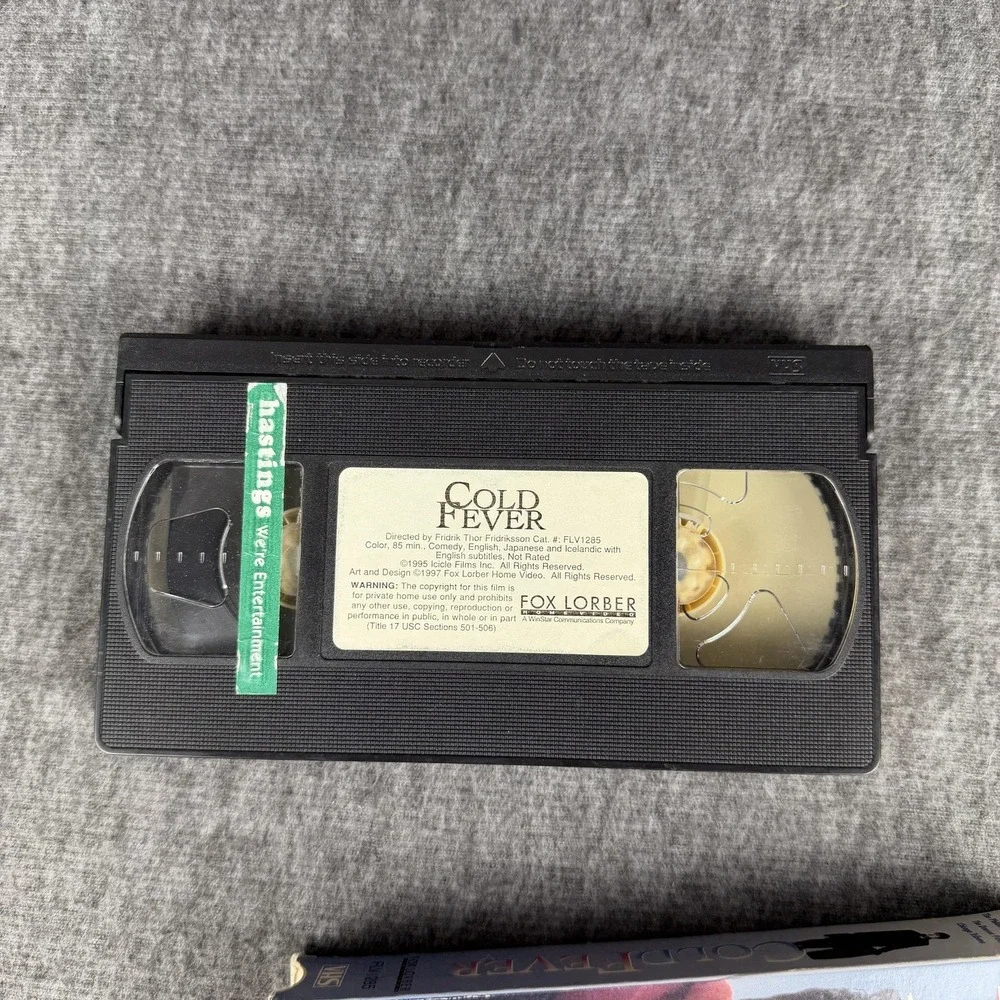 Vintage Cold Fever 1997 VHS Tape Fox Lorber Comedy Foreign Film Icelandic